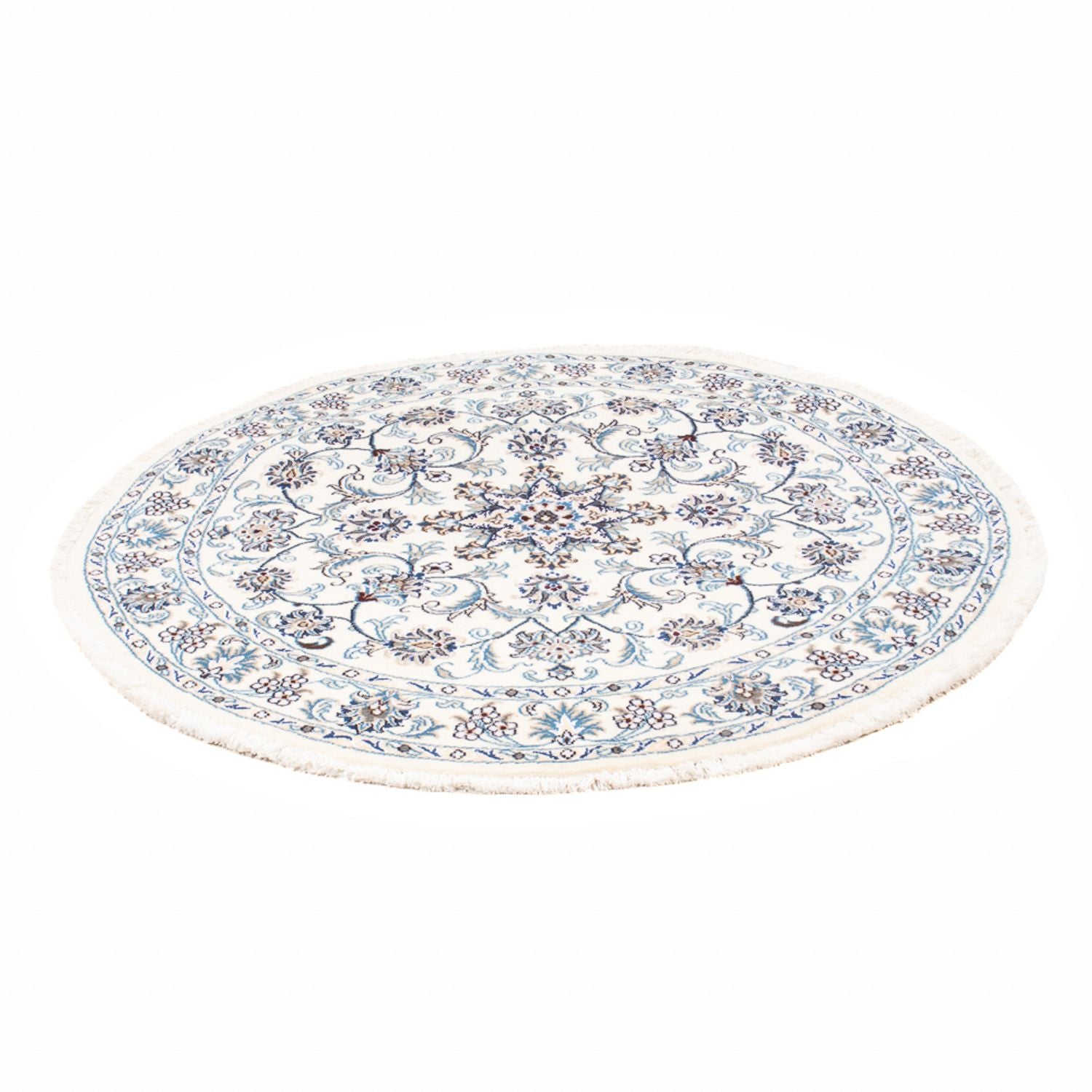 Persisk tæppe - Nain rundt  - 150 x 150 cm - creme
