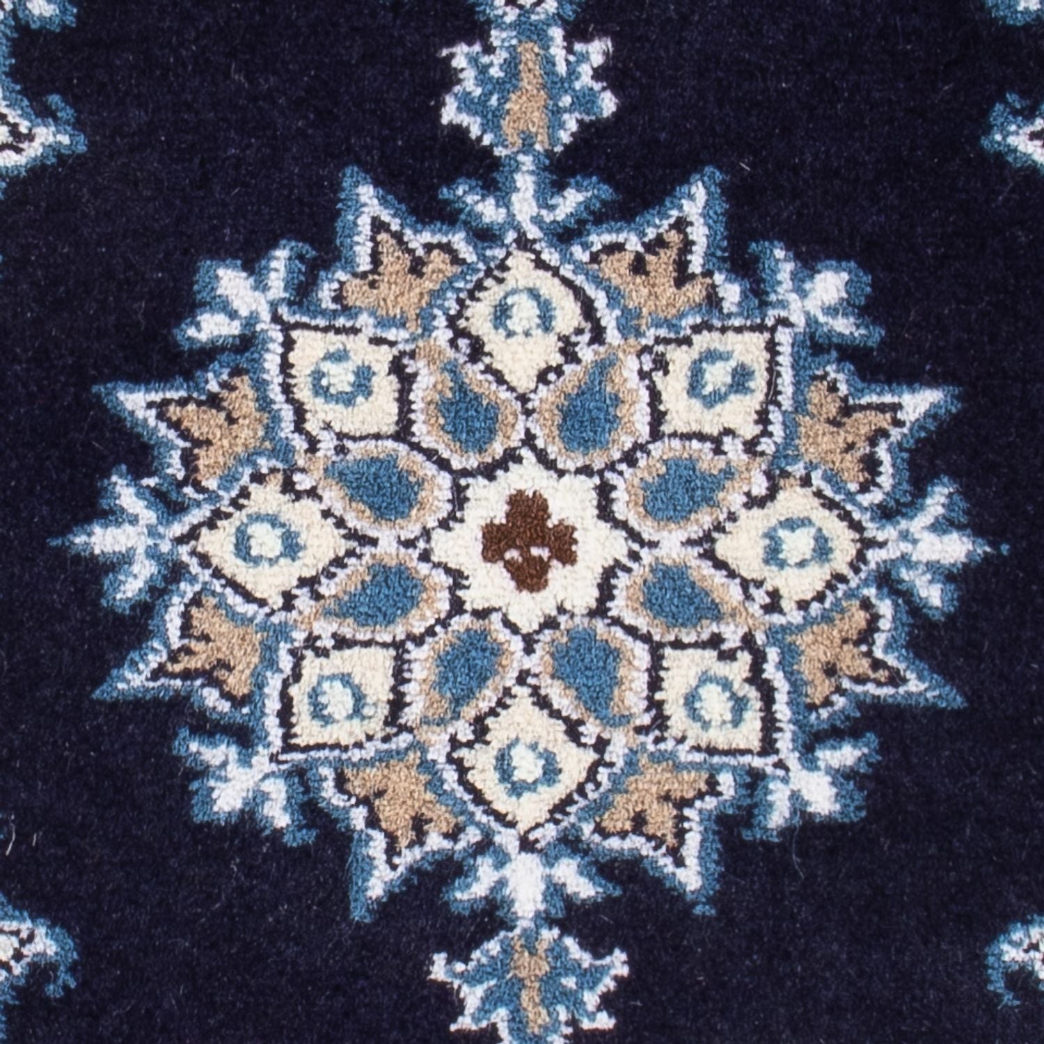 Persisk tæppe - Nain - Royal - 60 x 40 cm - mørkeblå