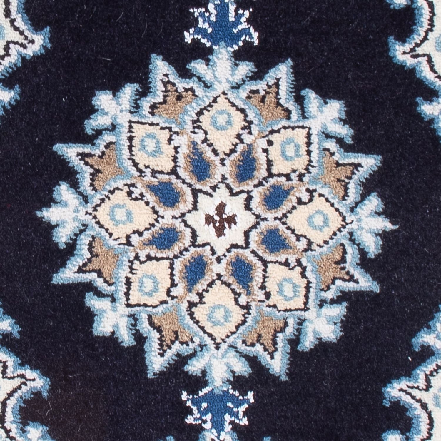 Persisk tæppe - Nain - Royal - 60 x 40 cm - mørkeblå