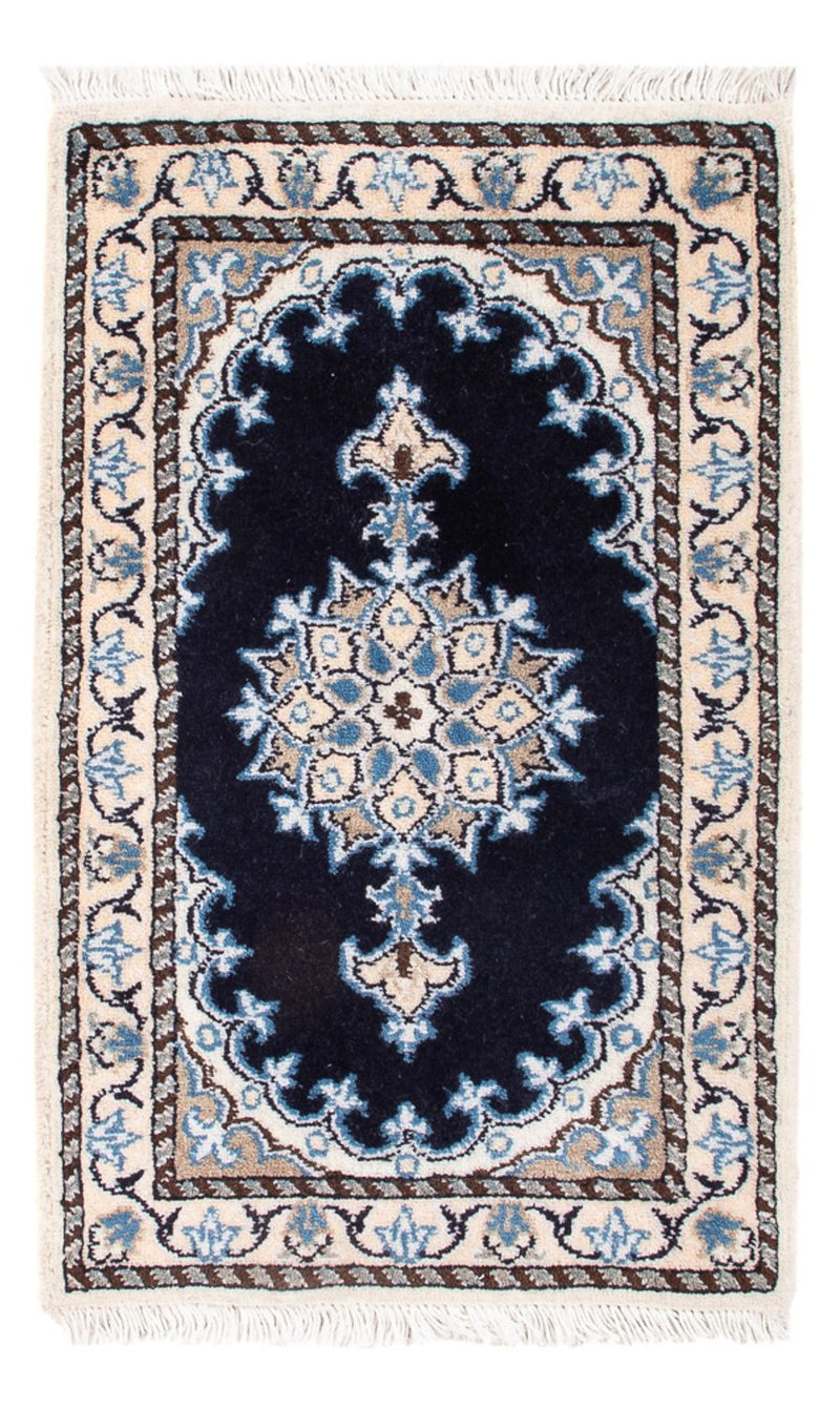 Persisk tæppe - Nain - Royal - 60 x 40 cm - mørkeblå