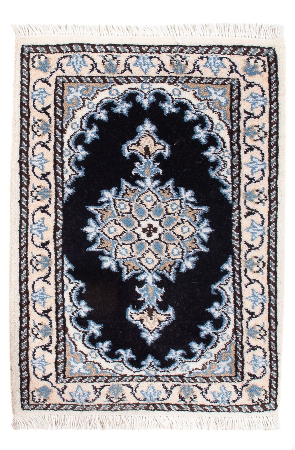 Persisk tæppe - Nain - Royal - 60 x 40 cm - mørkeblå