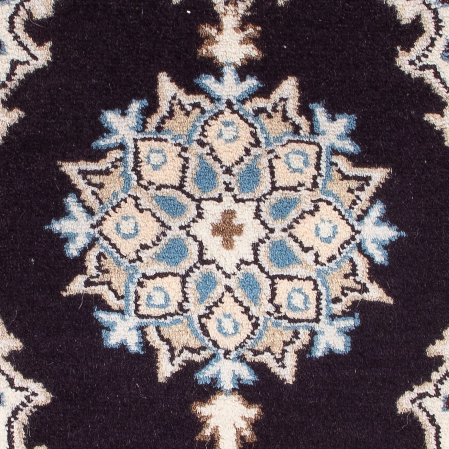 Persisk tæppe - Nain - Royal - 60 x 40 cm - mørkeblå