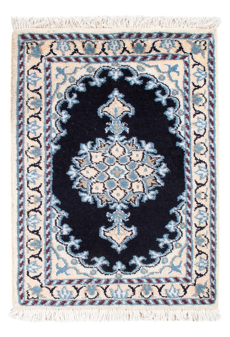 Persisk tæppe - Nain - Royal - 60 x 40 cm - mørkeblå