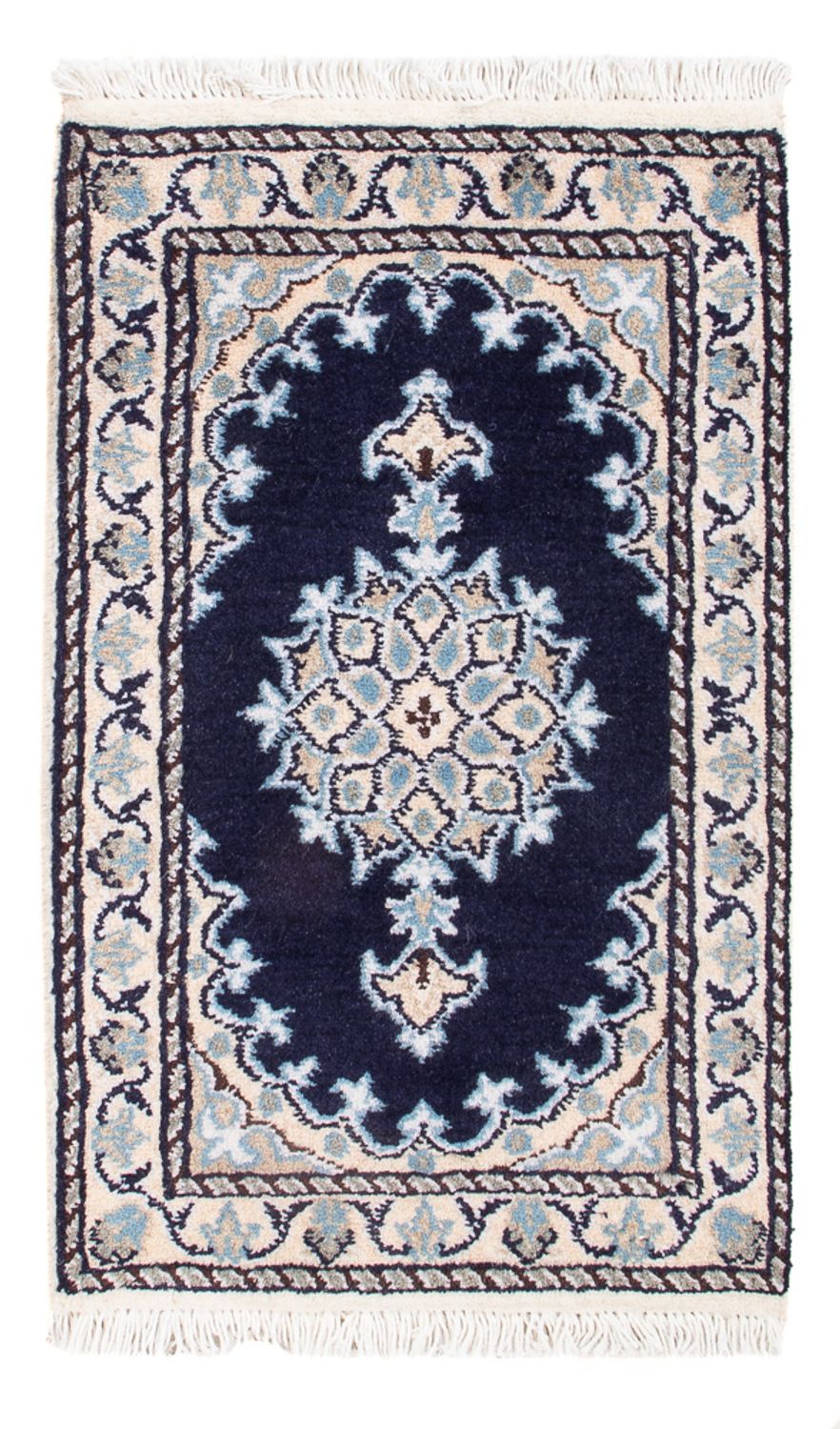 Persisk tæppe - Nain - Royal - 60 x 40 cm - mørkeblå