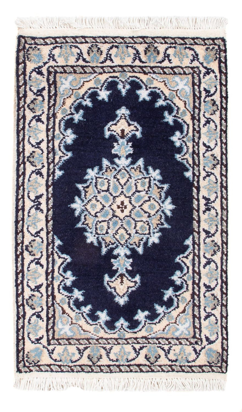 Persisk tæppe - Nain - Royal - 60 x 40 cm - mørkeblå