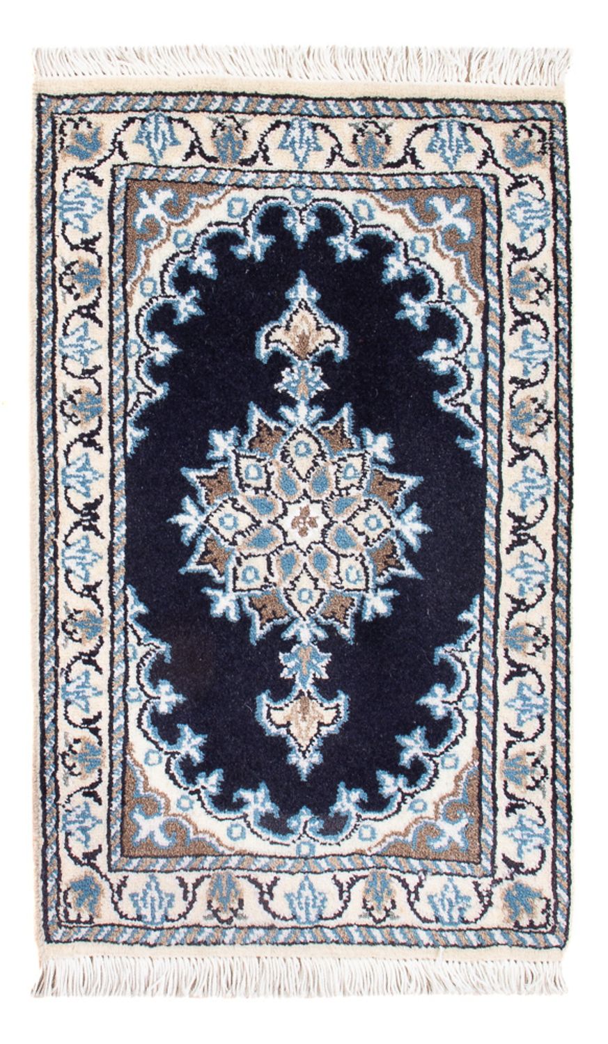 Persisk tæppe - Nain - Royal - 60 x 40 cm - mørkeblå