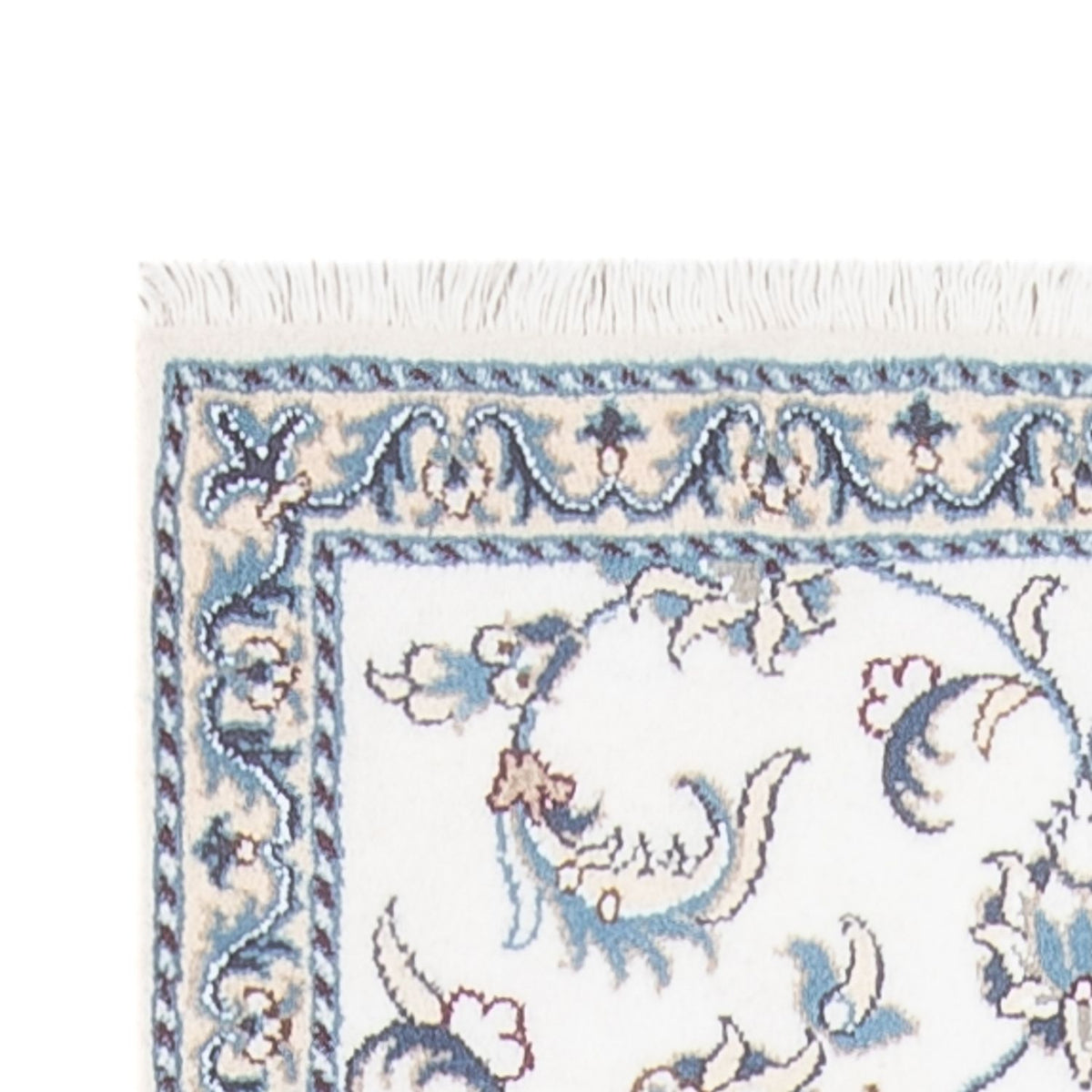 Løber Persisk tæppe - Nain - 393 x 77 cm - sølv