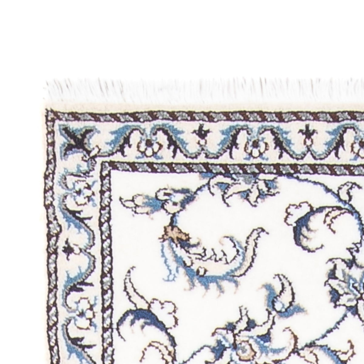 Løber Persisk tæppe - Nain - 292 x 76 cm - sølv