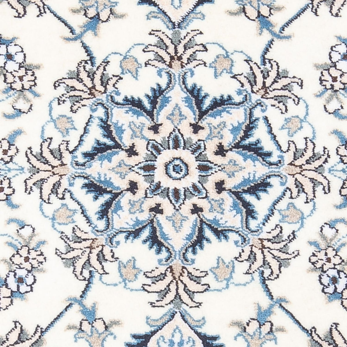 Persisk tæppe - Nain - 140 x 90 cm - sølv