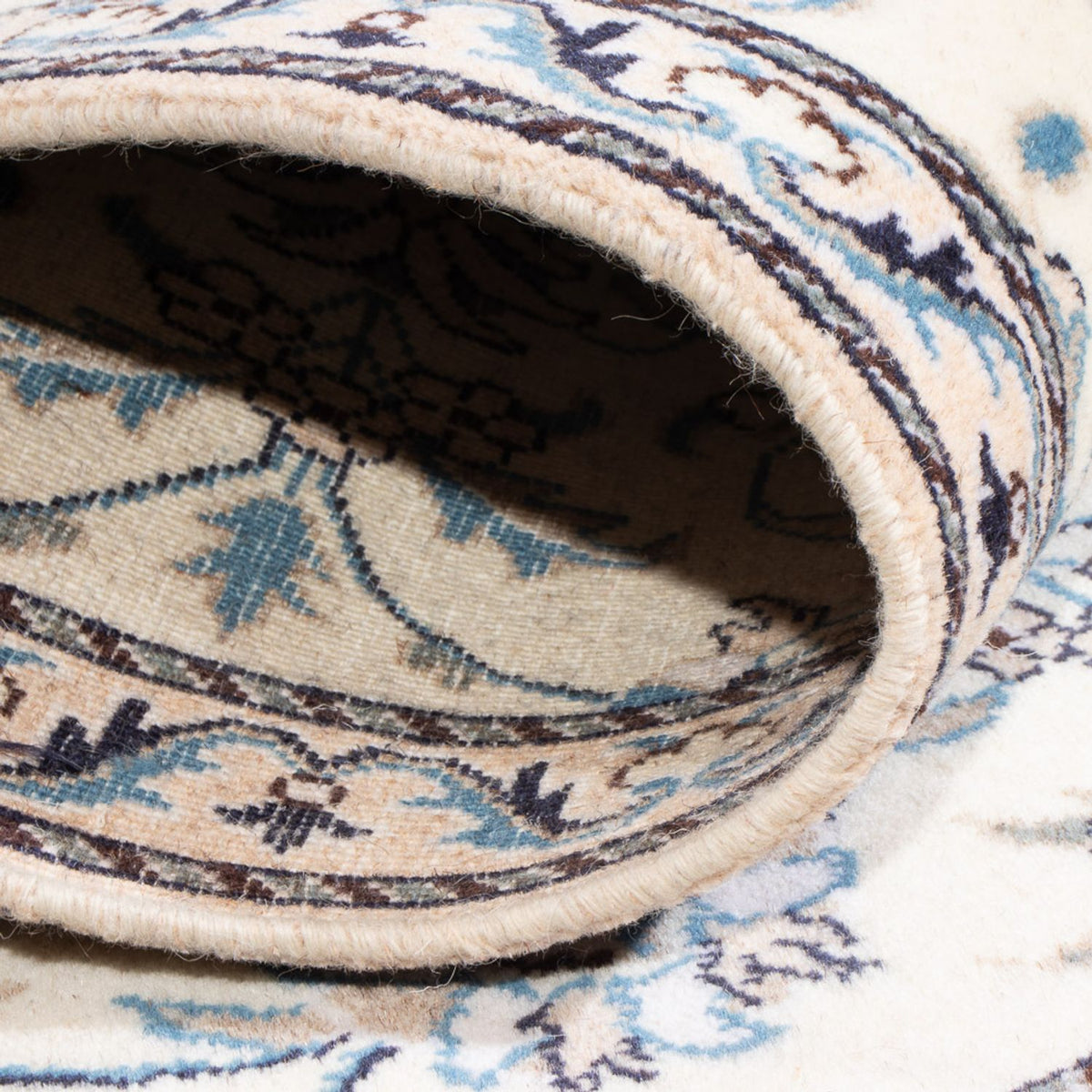 Persisk tæppe - Nain - 140 x 90 cm - sølv