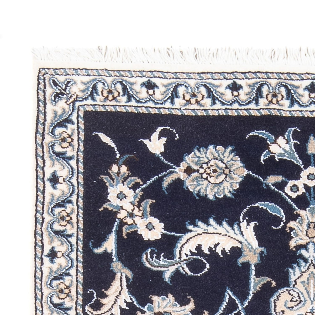 Persisk tæppe - Nain - 140 x 90 cm - mørkeblå