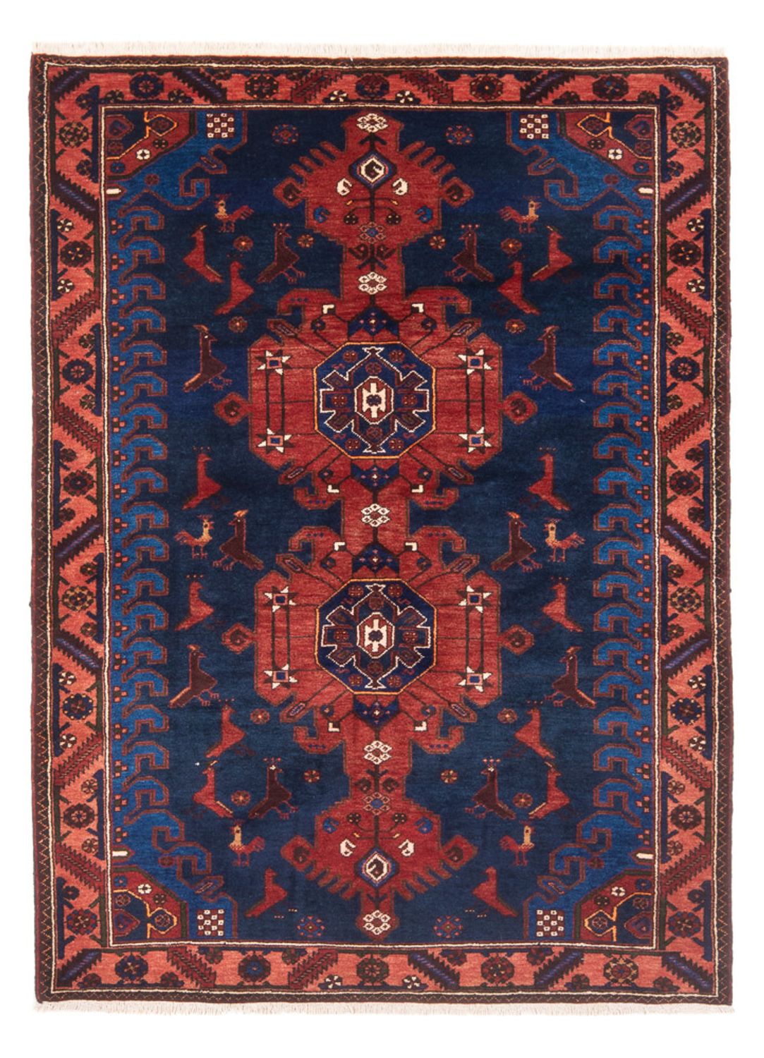 Persisk tæppe - Nomadisk - 197 x 136 cm - blå