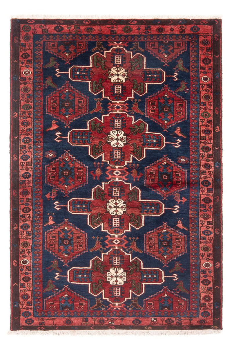 Persisk tæppe - Nomadisk - 197 x 128 cm - mørkeblå