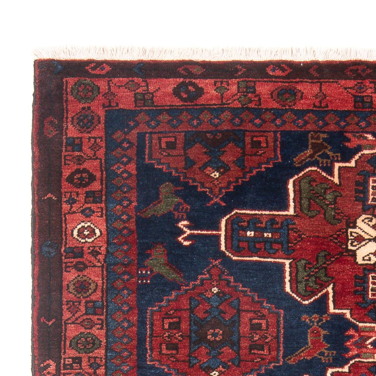 Persisk tæppe - Nomadisk - 197 x 128 cm - mørkeblå