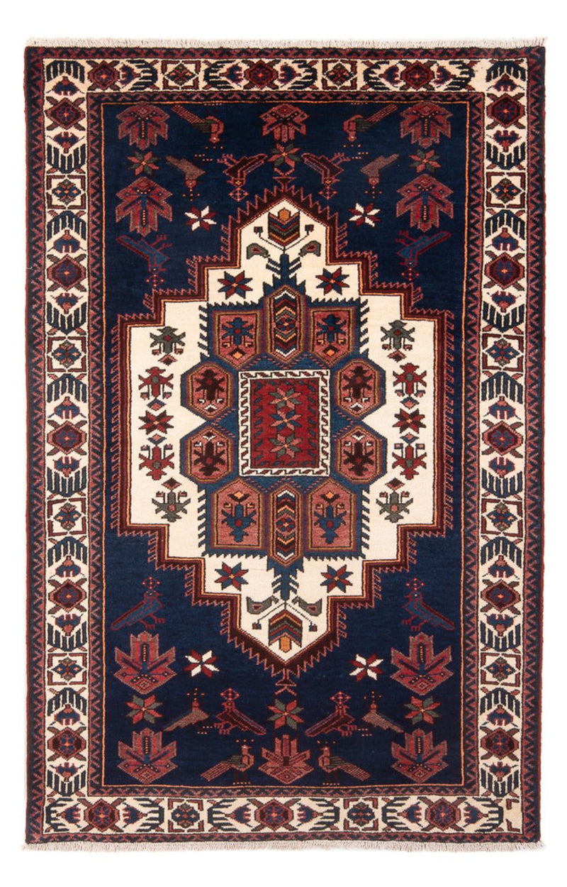 Persisk tæppe - Nomadisk - 205 x 128 cm - mørkeblå