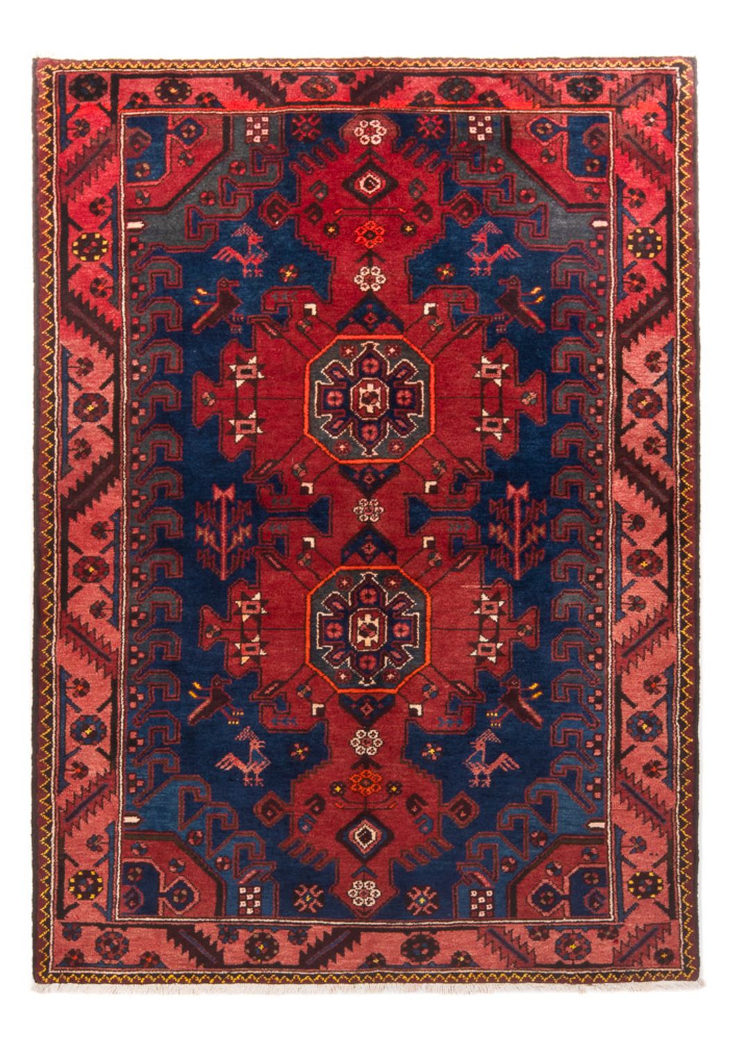 Persisk tæppe - Nomadisk - 196 x 136 cm - blå