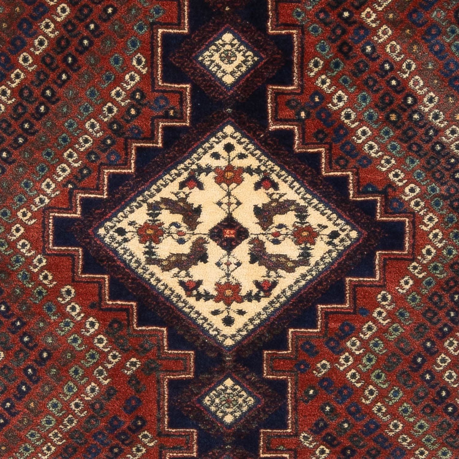 Persisk tæppe - Nomadisk - 208 x 142 cm - rød