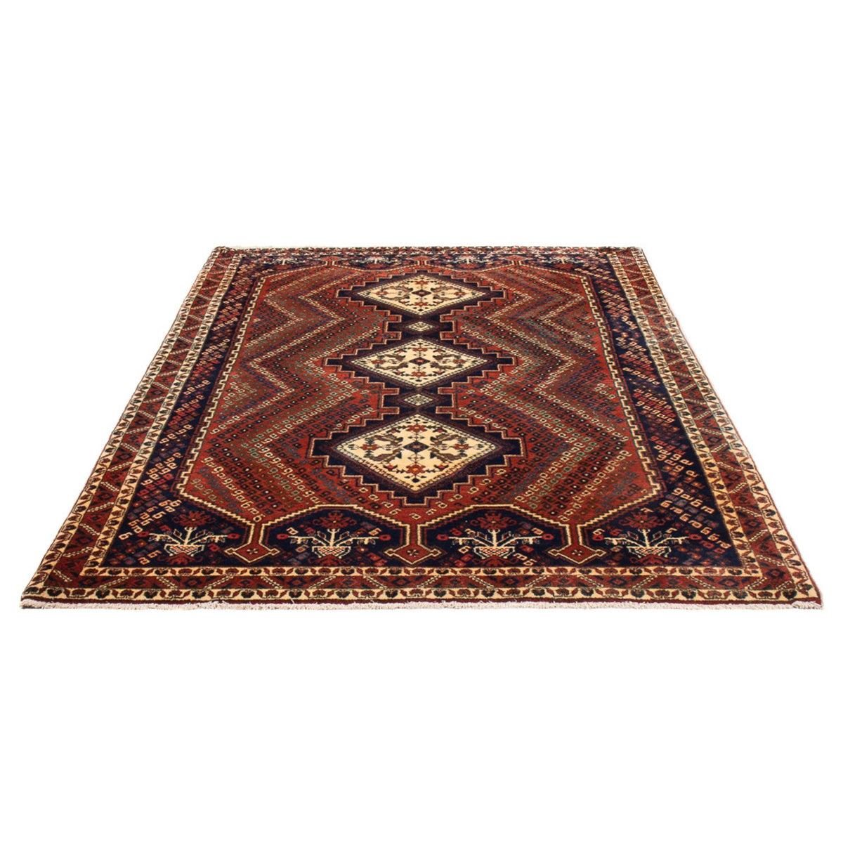 Persisk tæppe - Nomadisk - 208 x 142 cm - rød