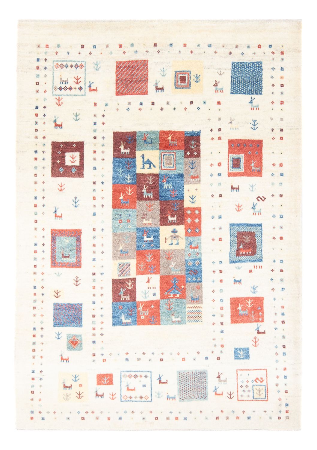 Gabbeh-tæppe - Persisk - 170 x 120 cm - flerfarvet