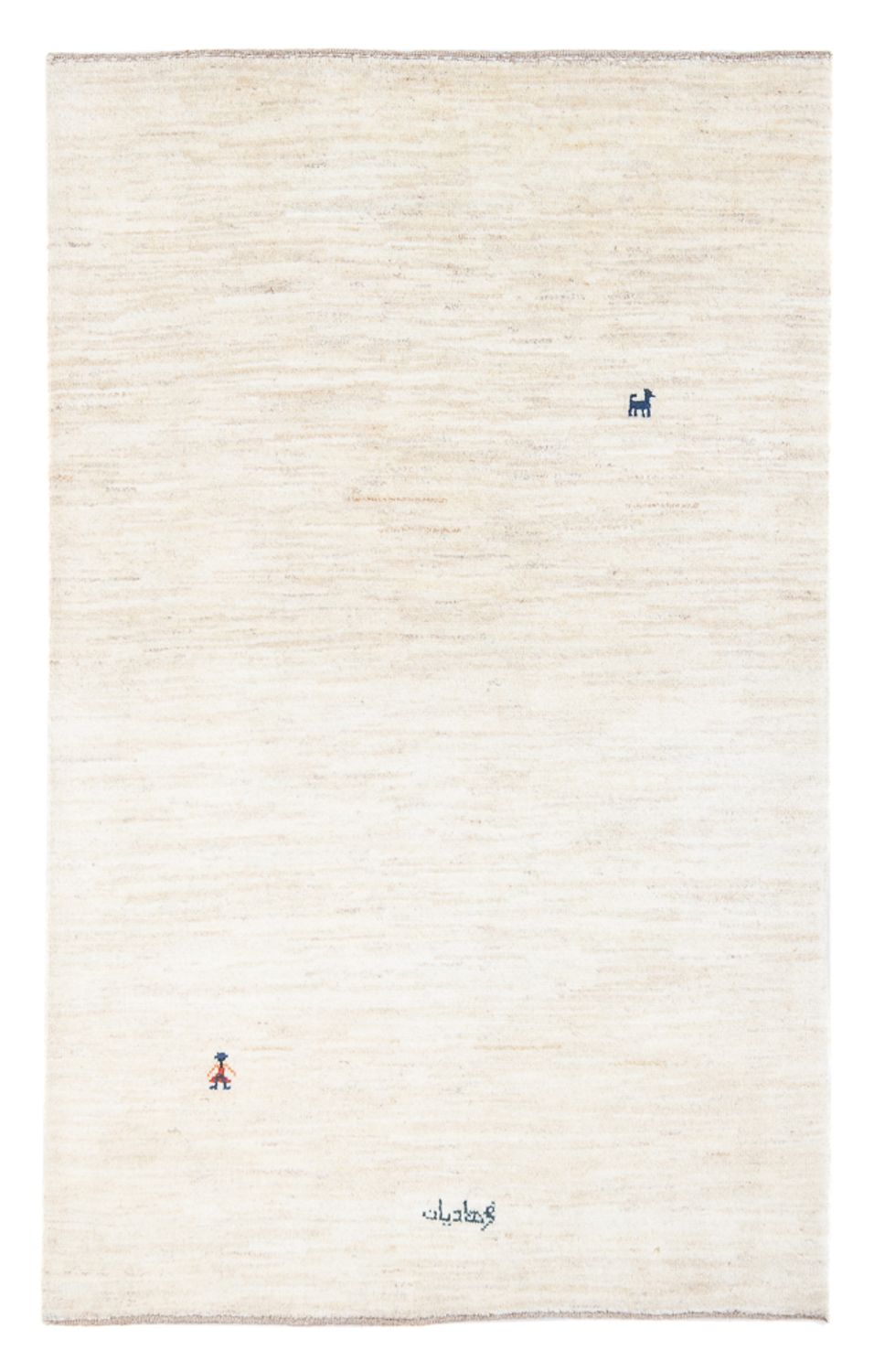 Gabbeh-tæppe - Persisk - 163 x 110 cm - lysegrå