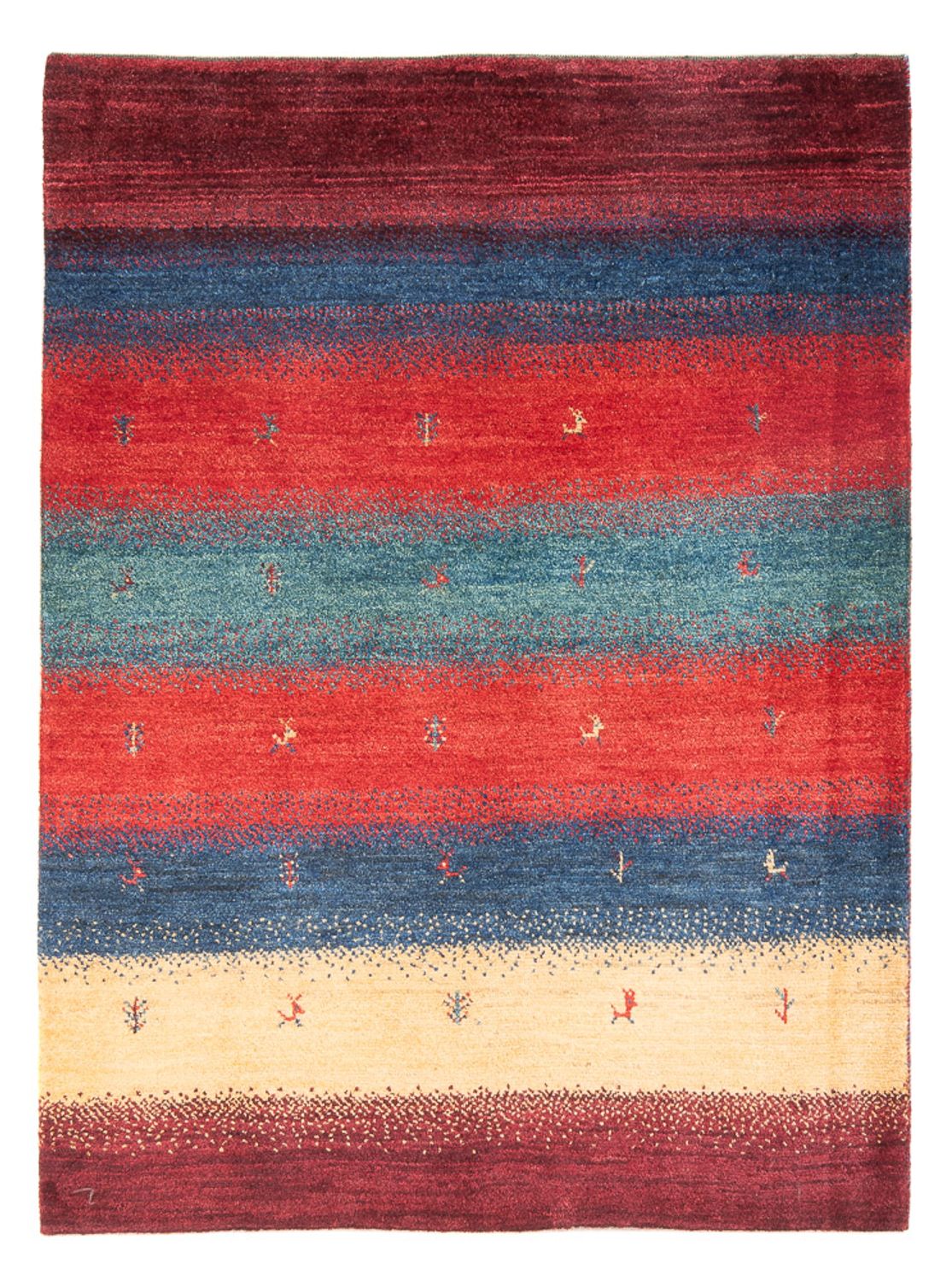 Gabbeh-tæppe - Persisk - 163 x 120 cm - flerfarvet