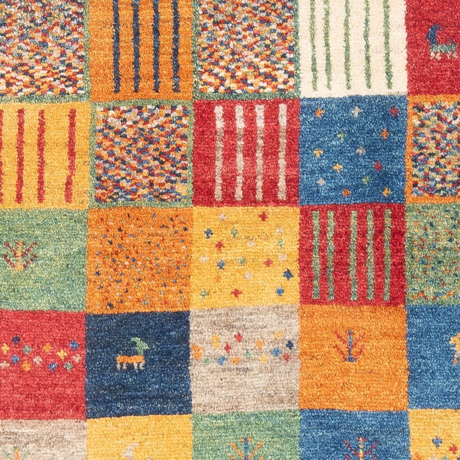 Gabbeh-tæppe - Persisk - 146 x 101 cm - flerfarvet