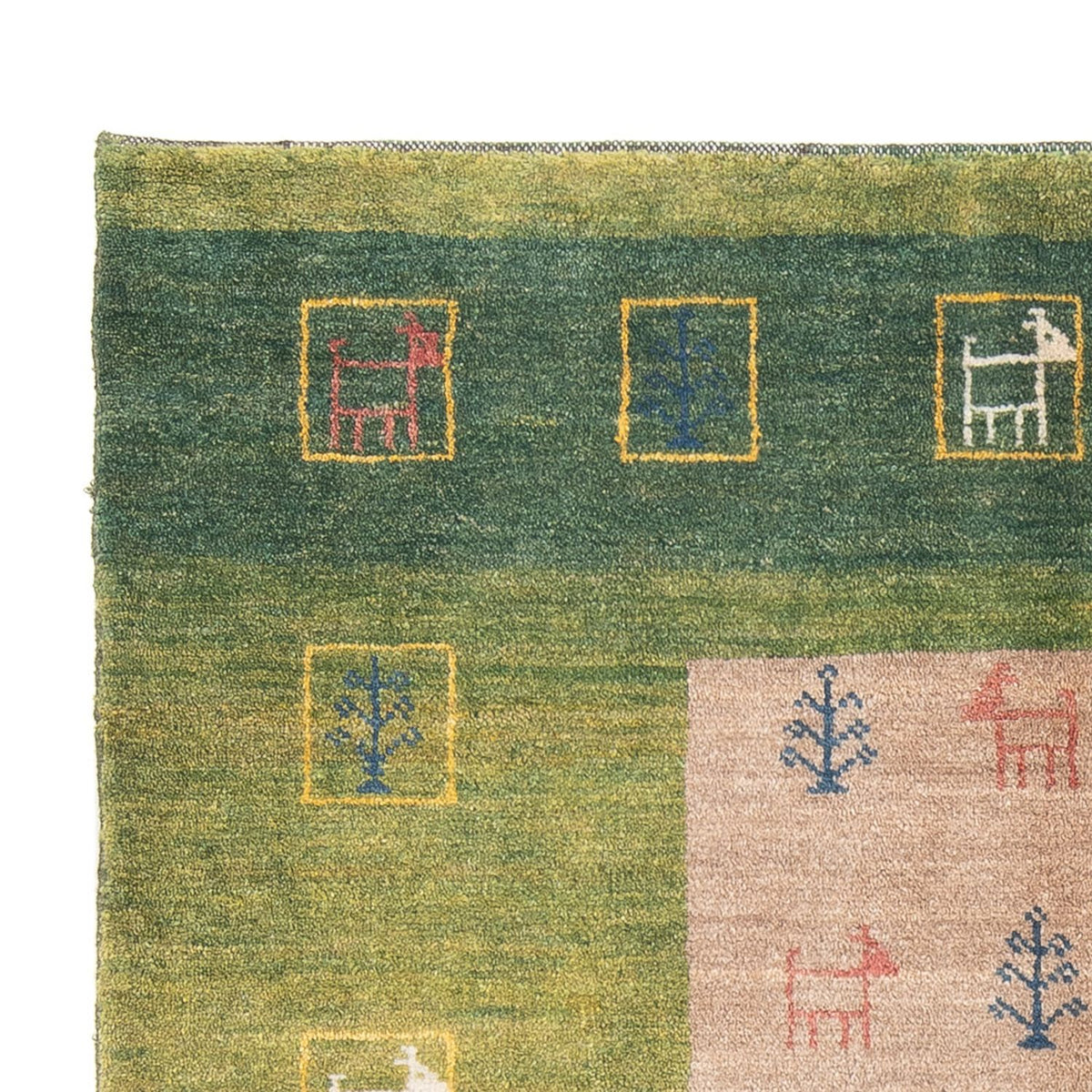 Gabbeh-tæppe - Persisk - 190 x 119 cm - flerfarvet