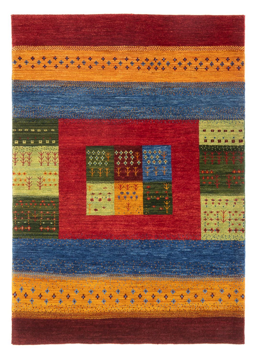 Gabbeh-tæppe - Persisk - 178 x 119 cm - flerfarvet