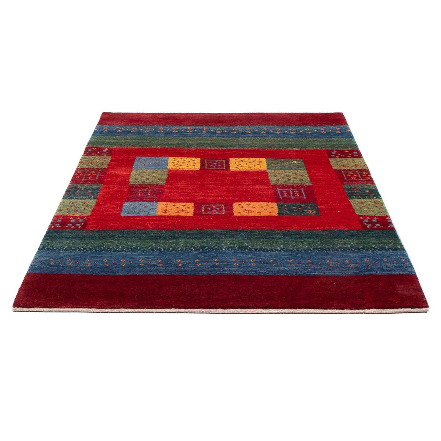 Gabbeh-tæppe - Persisk - 182 x 117 cm - flerfarvet