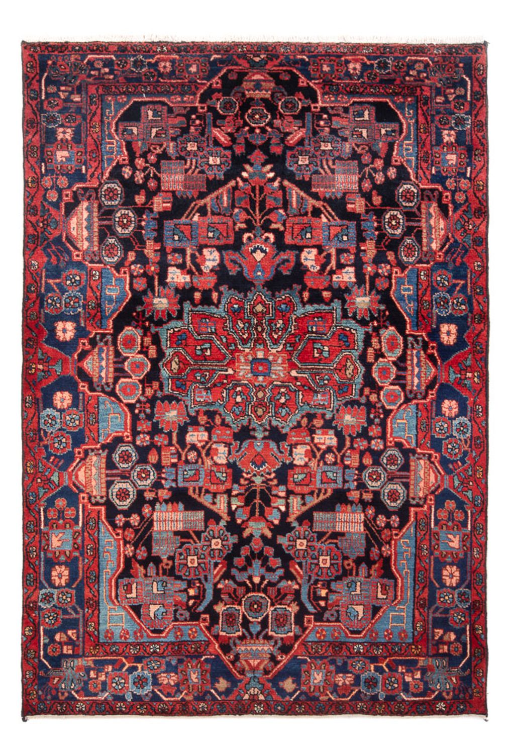 Persisk tæppe - Nomadisk - 214 x 147 cm - mørkeblå