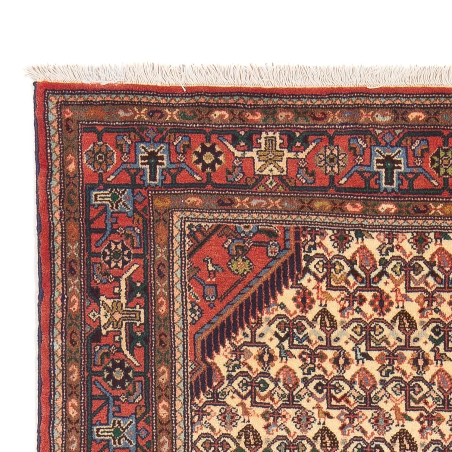 Persisk tæppe - Nomadisk - 202 x 137 cm - creme