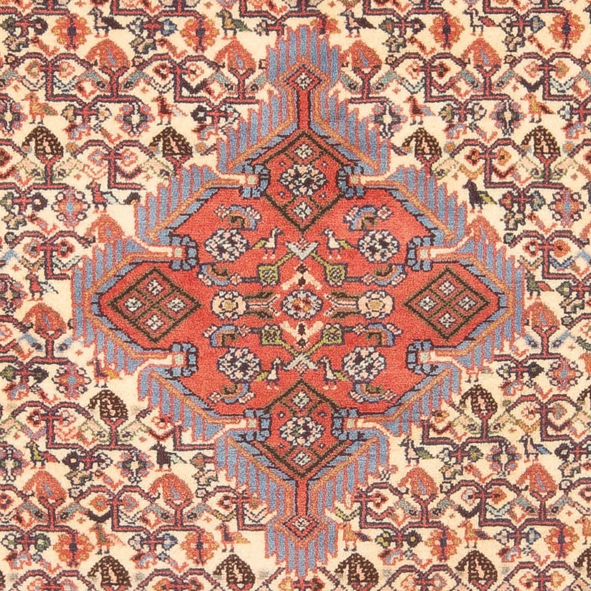 Persisk tæppe - Nomadisk - 198 x 123 cm - creme