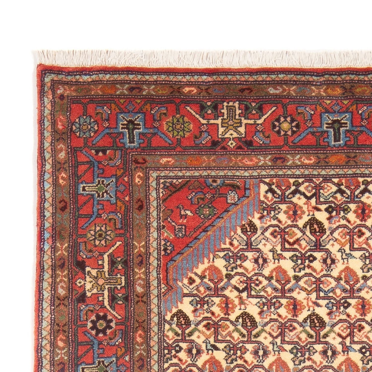 Persisk tæppe - Nomadisk - 198 x 123 cm - creme