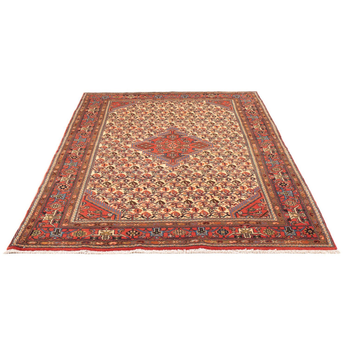 Persisk tæppe - Nomadisk - 198 x 123 cm - creme