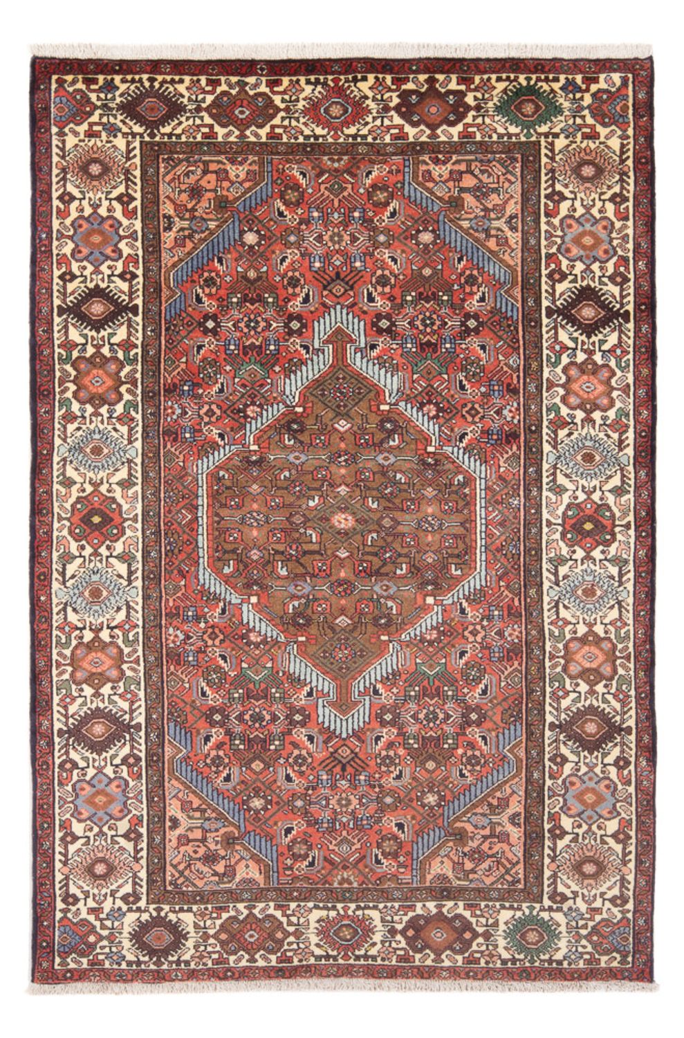 Persisk tæppe - Nomadisk - 200 x 128 cm - rød