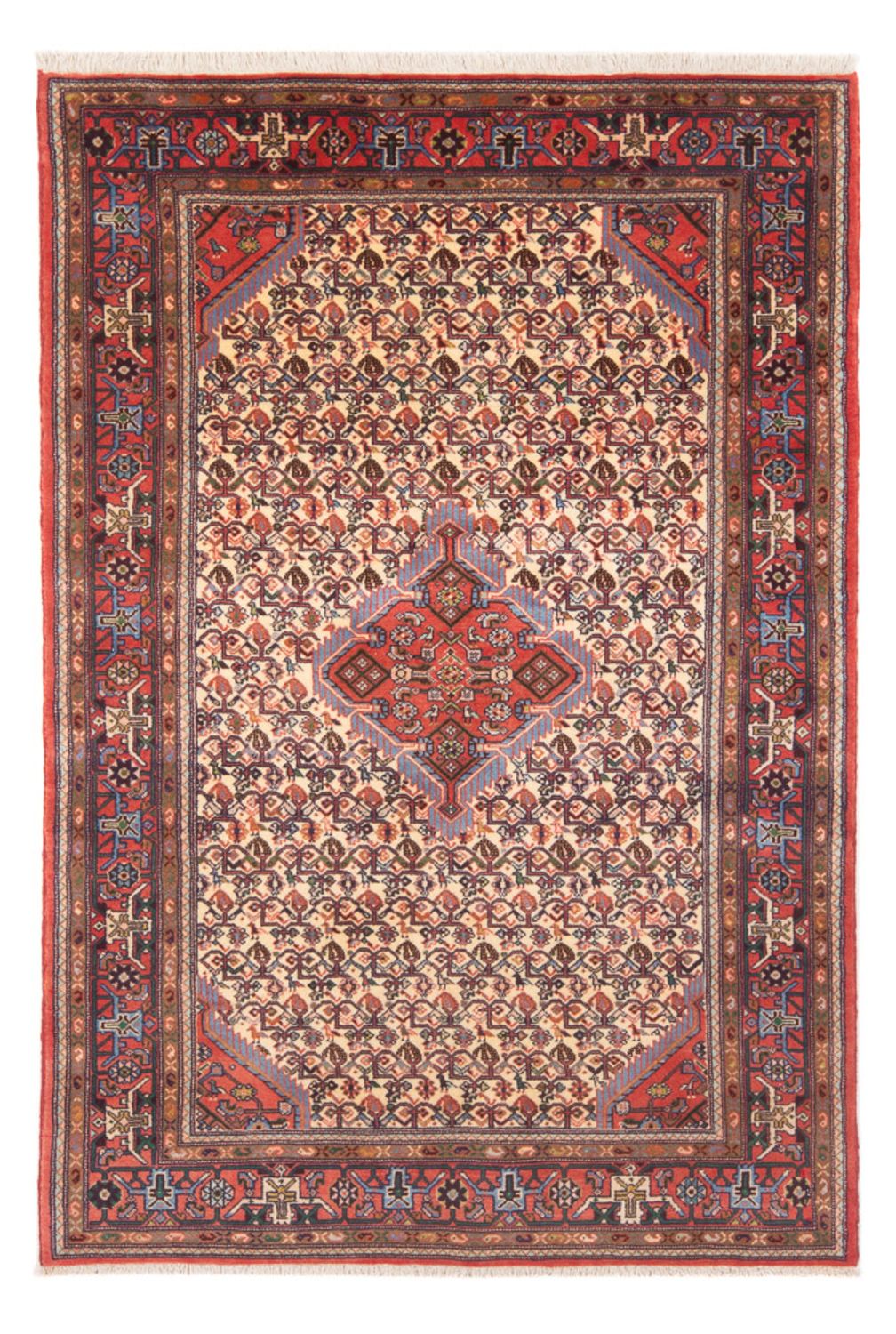Persisk tæppe - Nomadisk - 194 x 125 cm - creme