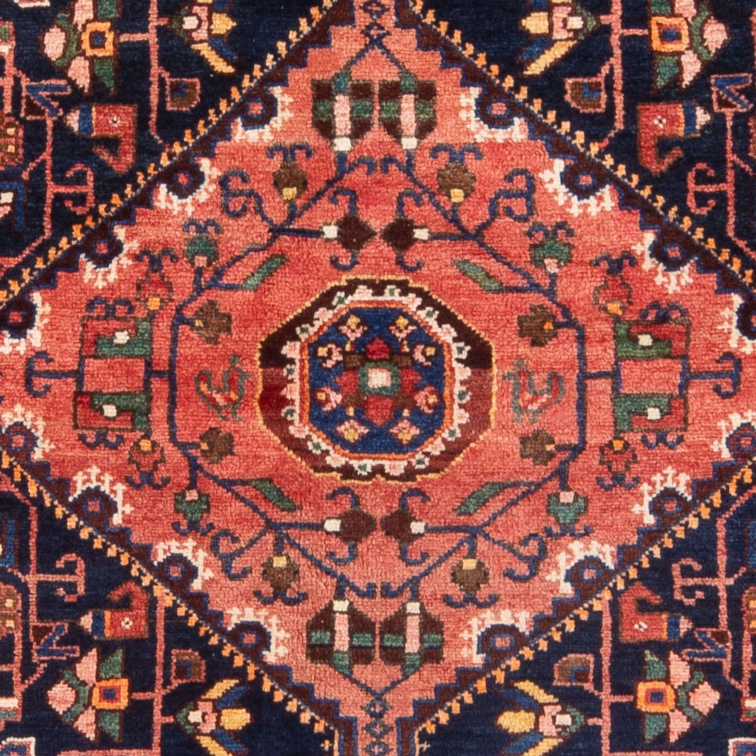 Persisk tæppe - Nomadisk - 215 x 137 cm - mørkeblå