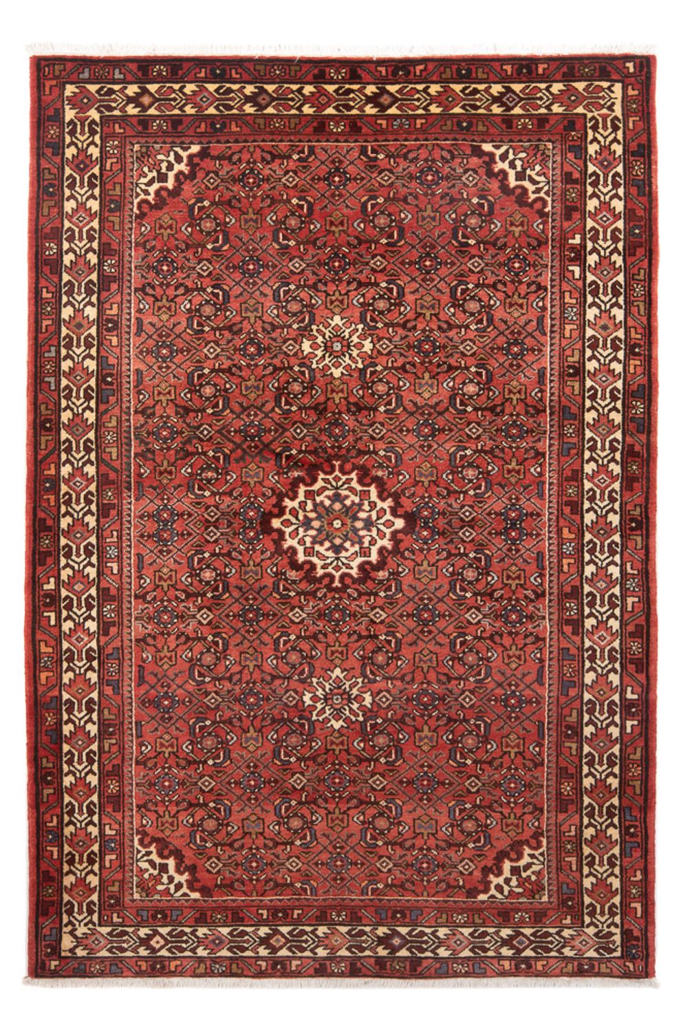 Persisk tæppe - Nomadisk - 218 x 147 cm - rød