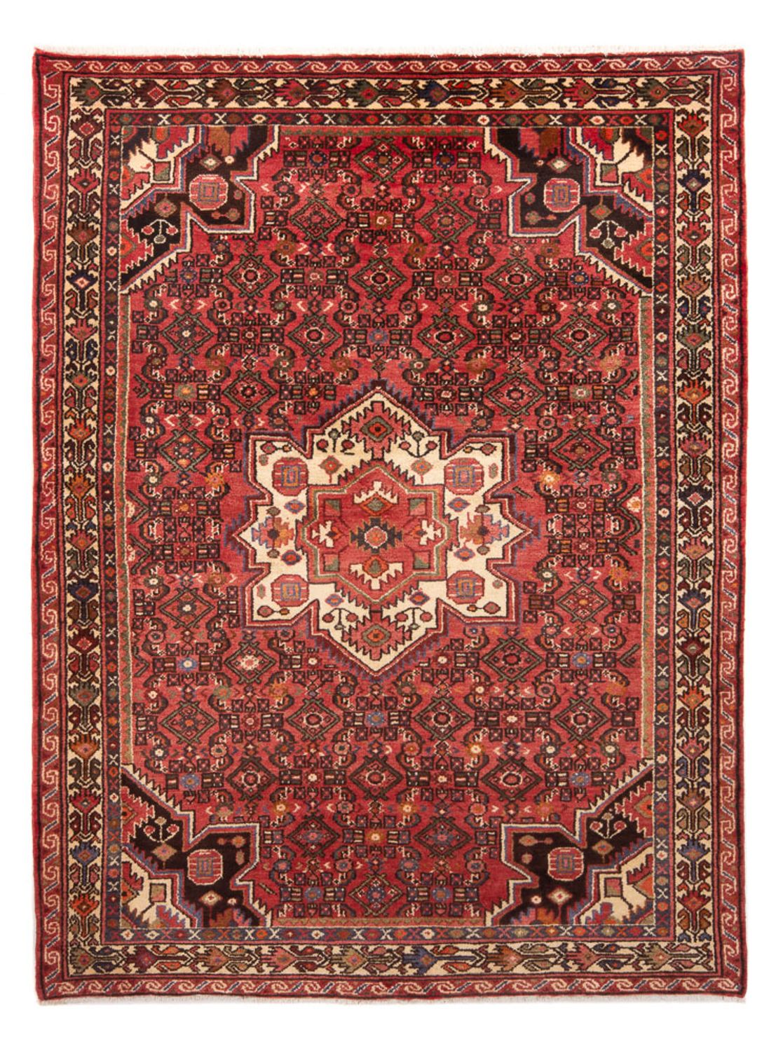 Persisk tæppe - Nomadisk - 220 x 155 cm - rød