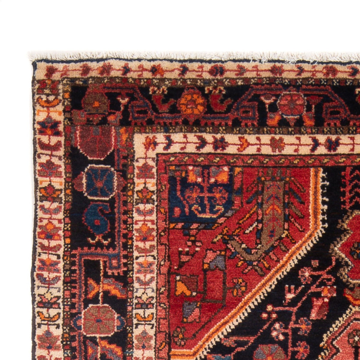 Persisk tæppe - Nomadisk - 215 x 135 cm - mørkeblå