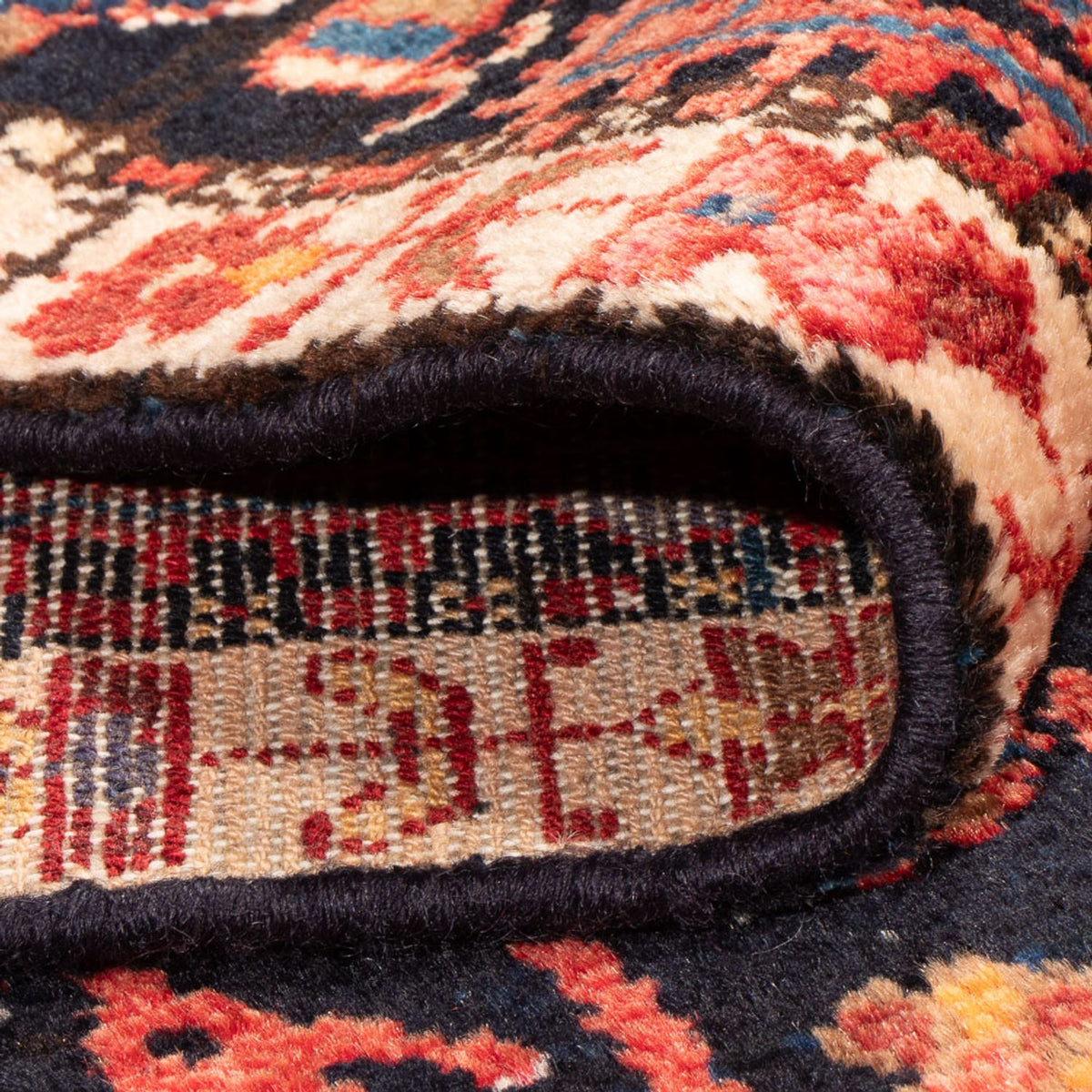 Persisk tæppe - Nomadisk - 215 x 135 cm - mørkeblå