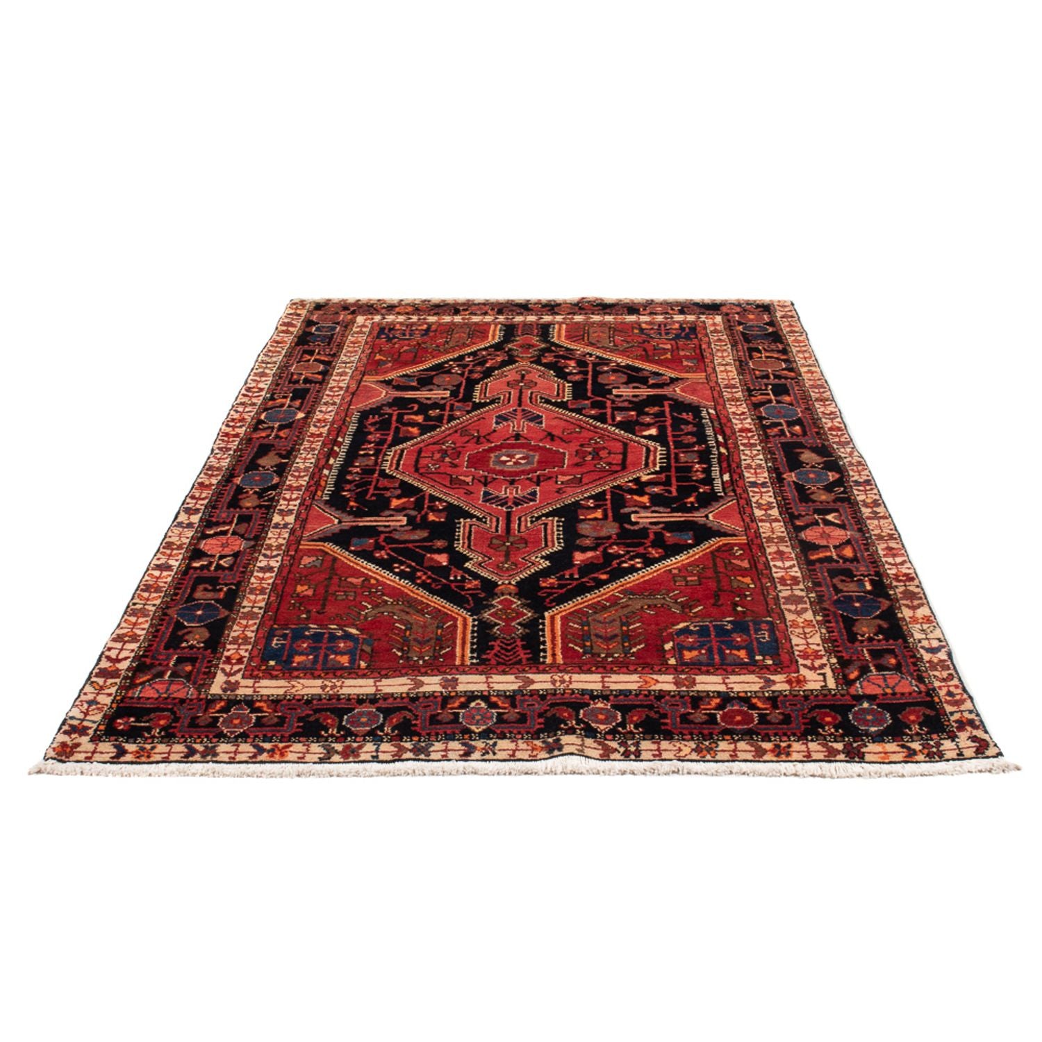 Persisk tæppe - Nomadisk - 215 x 135 cm - mørkeblå