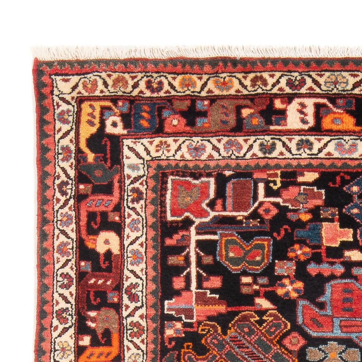 Persisk tæppe - Nomadisk - 215 x 135 cm - mørkeblå