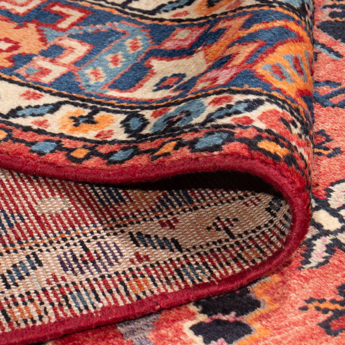 Persisk tæppe - Nomadisk - 248 x 148 cm - lysrød