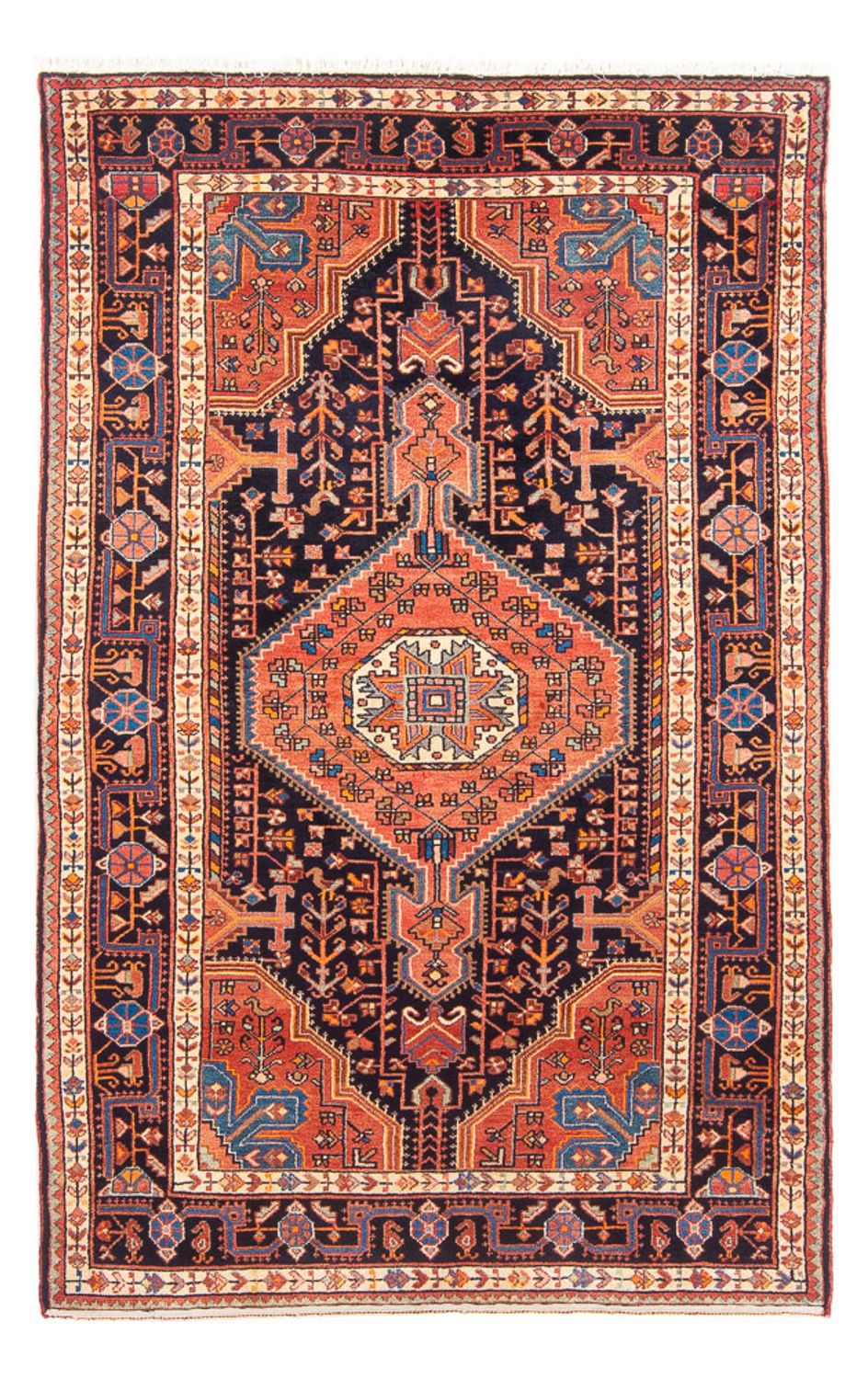 Persisk tæppe - Nomadisk - 224 x 132 cm - lysrød