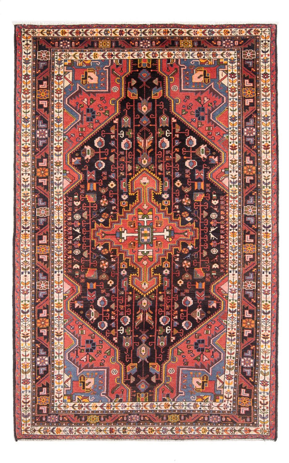Persisk tæppe - Nomadisk - 233 x 137 cm - lysrød