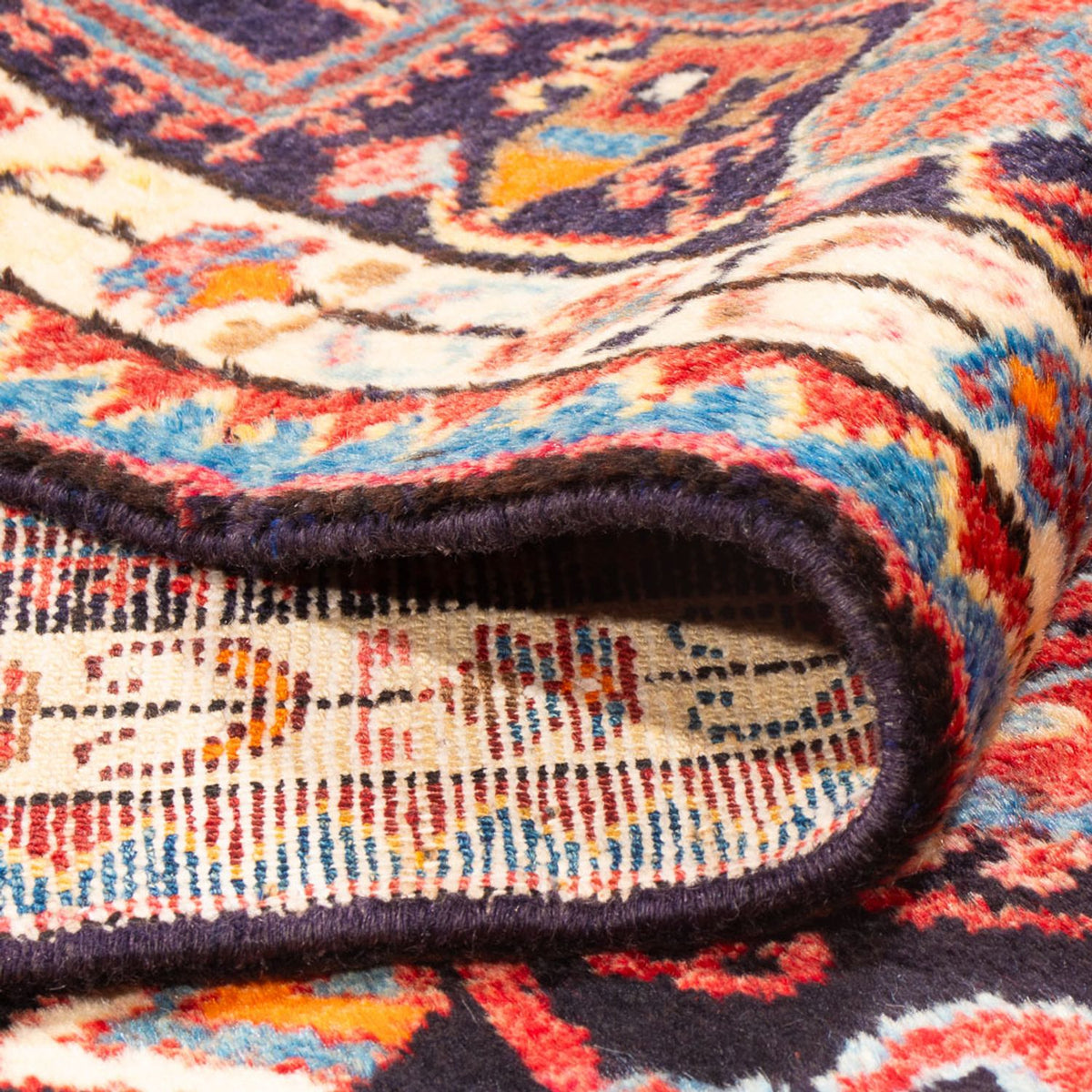 Persisk tæppe - Nomadisk - 234 x 155 cm - lysrød