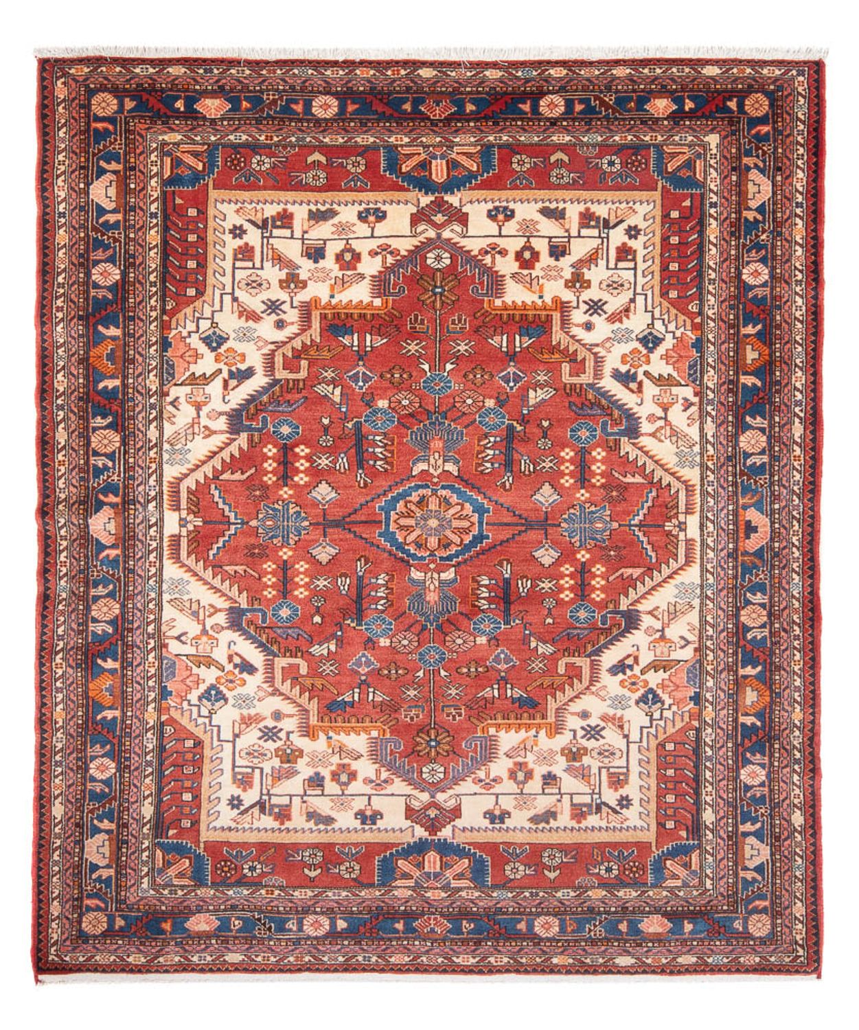 Persisk tæppe - Nomadisk - 225 x 173 cm - rust