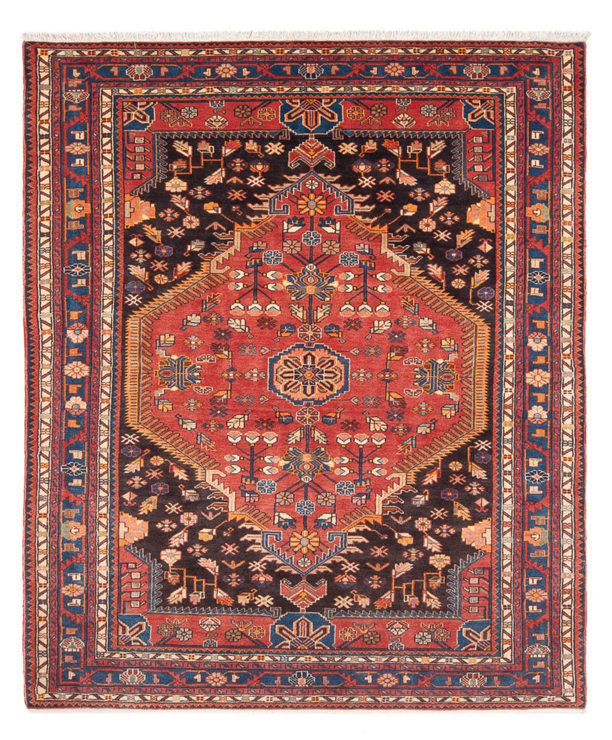 Persisk tæppe - Nomadisk - 226 x 164 cm - lysrød