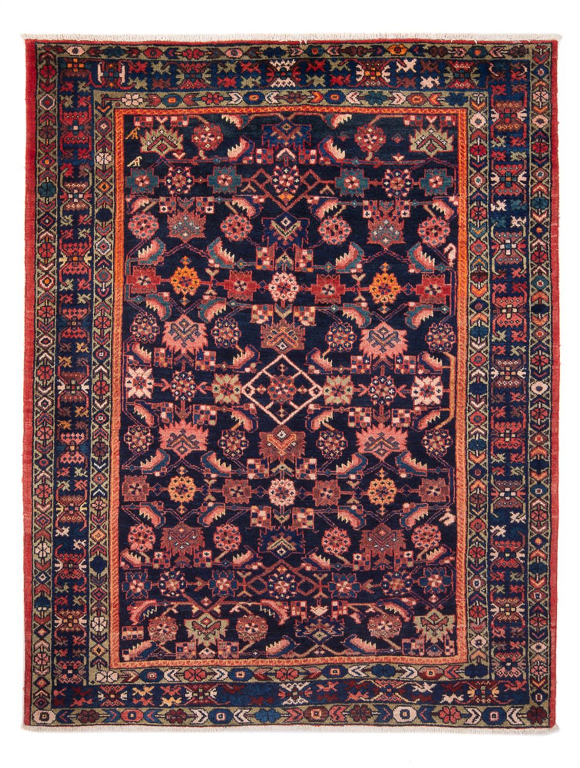 Persisk tæppe - Nomadisk - 205 x 155 cm - mørkeblå